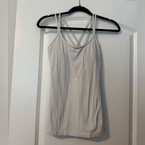 Lululemon Athletica White Strappy Tank Top